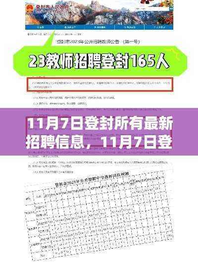 11月7日登封最新招聘信息大全,岗位汇总与求职指南