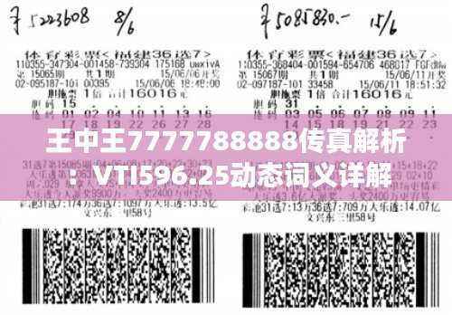王中王7777788888传真解析:VTI596.25动态词义详解