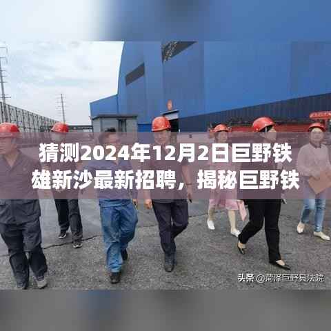 揭秘巨野铁雄新沙未来招聘趋势与职业机遇,聚焦巨野铁雄新沙最新招聘动态,洞悉未来职业机遇展望(2024年)