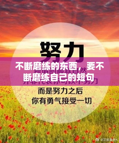 不断磨练的东西,要不断磨练自己的短句