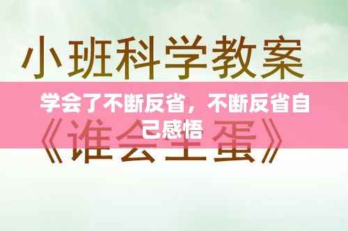 学会了不断反省,不断反省自己感悟