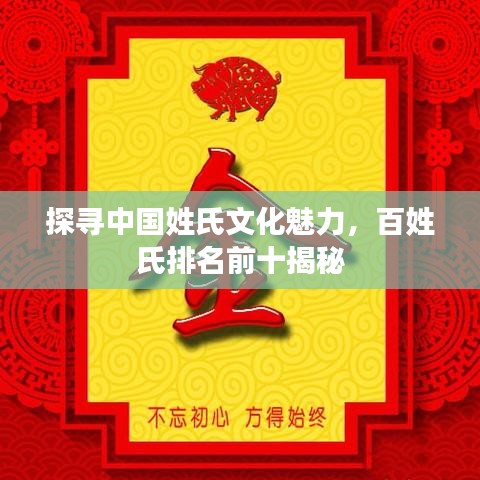 探寻中国姓氏文化魅力,百姓氏排名前十揭秘